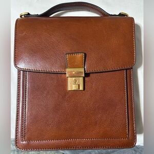 Small Leather briefcase/ crossbody bag